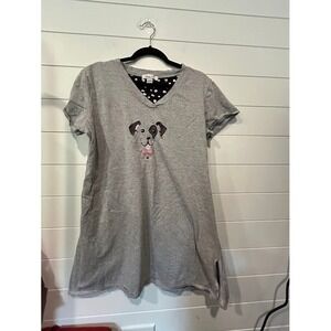 Women's Rene Rofe Gown‎ Sz XL Gray Puppy